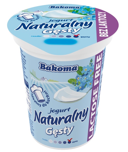 Jogurt naturalny gęsty bez laktozy 290g