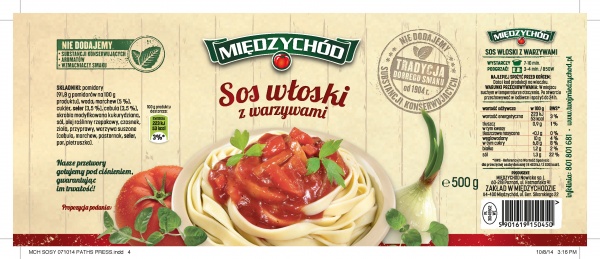 Sos włoski z warzywami 500g