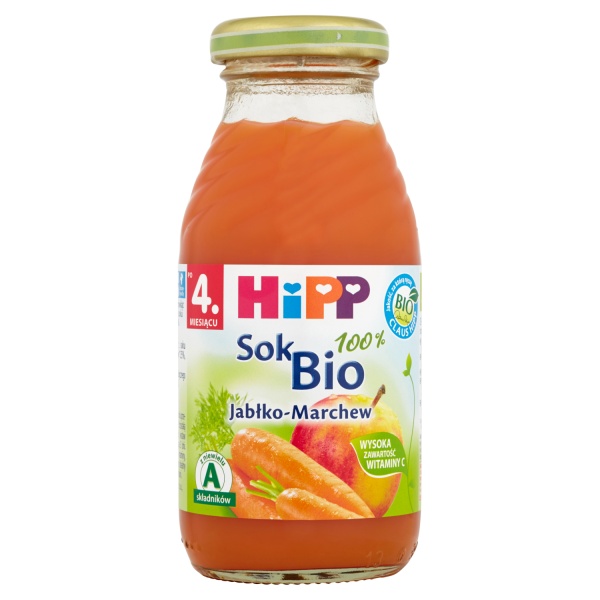 HiPP BIO Sok Jabłko-Marchew, po 4. m-cu, 200 ml