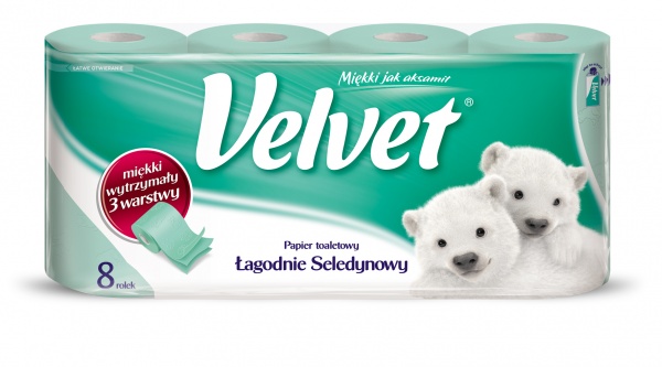 Papier Toaletowy Velvet Łagodnie Seledynowy a&#039;8