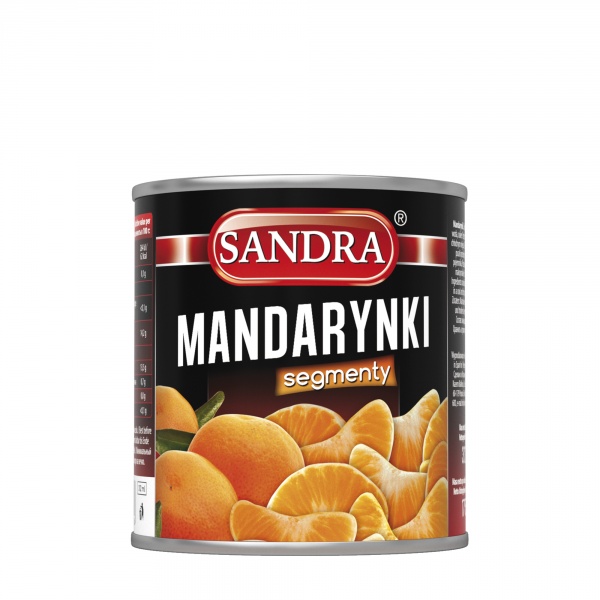 Mandarynki segmenty w lekkim syropie Sandra 312g