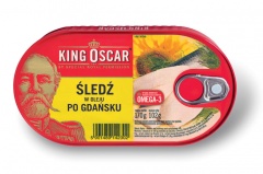 KING OSCAR Śledź po gdańsku w oleju  170  g