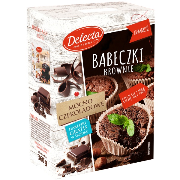 Babeczki Brownie mocno czekoladowe 360g Delecta