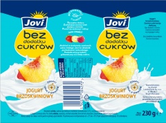 Jovi Jogurt Bez dodatku cukru Pitny Brzoskwinia