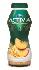 Danone Activia Brzoskwinia Ziarna zbóż Jogurt 195 g