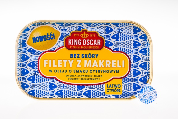 Filety z makreli w oleju o smaku cytrynowym 110g