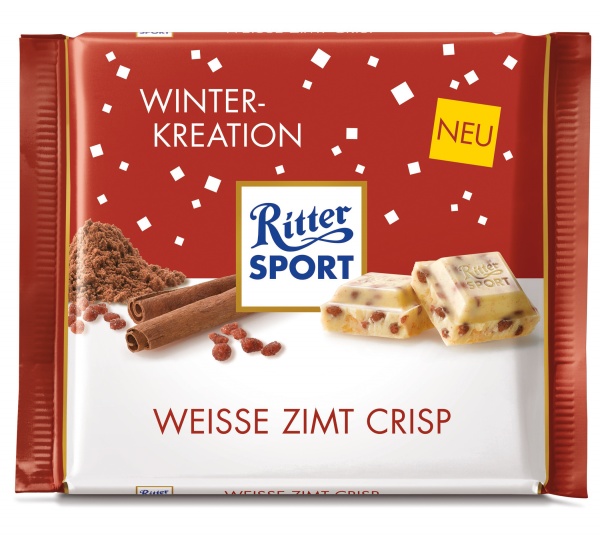 Ritter Sport czekolada biała z chrupkami cynamonowymi 100g