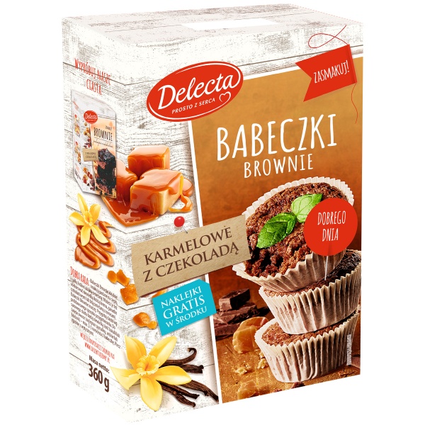 Babeczki Brownie karmel i czekolada 360g Delecta