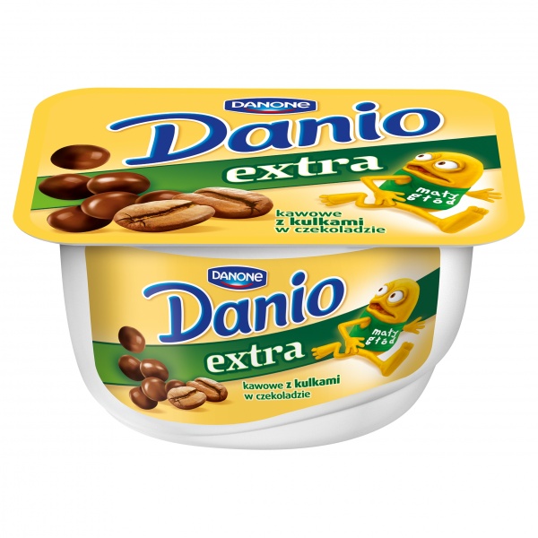 Danone Danio extra Serek homogenizowany kawowy z kulkami w czekoladzie 130 g