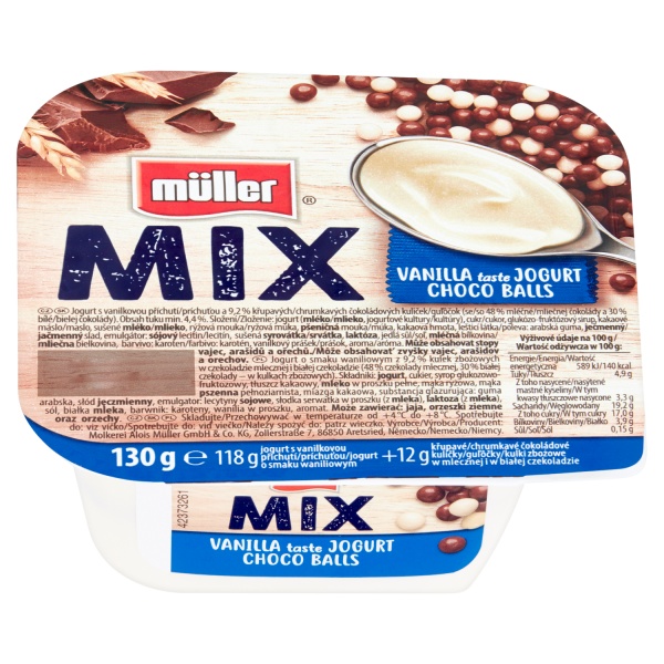Jogurt Mix Wanilia Choco Balls 130g