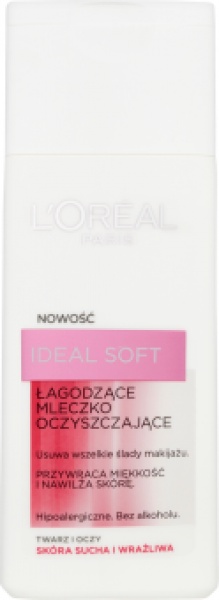 L&#039;Oréal Paris Ideal Soft Łagodzące mleczko oczyszczające 200 ml