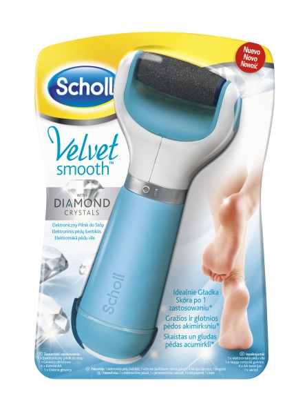 Scholl Velvet Smooth™  Elektroniczny pilnik do stóp z Kryształkami Diamentów