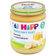OWOCOWY DUET BANANY Z TWAROŻKIEM HiPP BIO 160 g