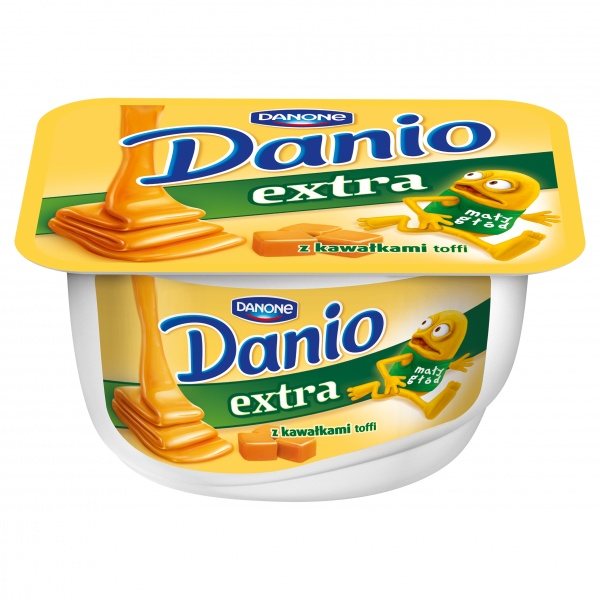 Danone Danio extra Serek homogenizowany z kawałkami toffi 130 g