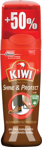 Kiwi Shine&amp;Protect Pasta do butów w płynie brązowa 75 ml
