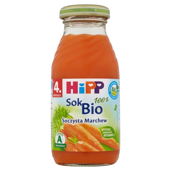 HiPP BIO Sok 100% soczysta marchew po 4. miesiącu 0,2 l