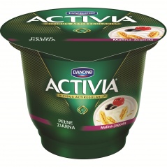 Danone Activia Pełne Ziarna Malina Jagoda Jogurt 180 g
