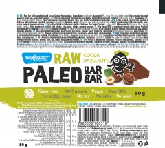 PALEO baton RAW z orzechami laskowymi  i kakao 50 g