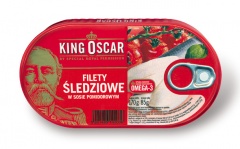KING OSCAR filety śledziowe w sosie pomidorowym  170  g