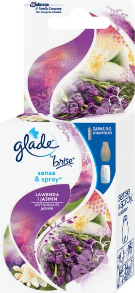GLADE BY BRISE Sense &amp; Spray Lawenda i Jaśmin - zapas 18 ml