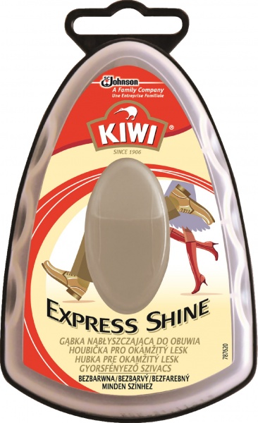 Gąbka nabłyszczająca do obuwia KIWI express shine bezbarwna 7ml